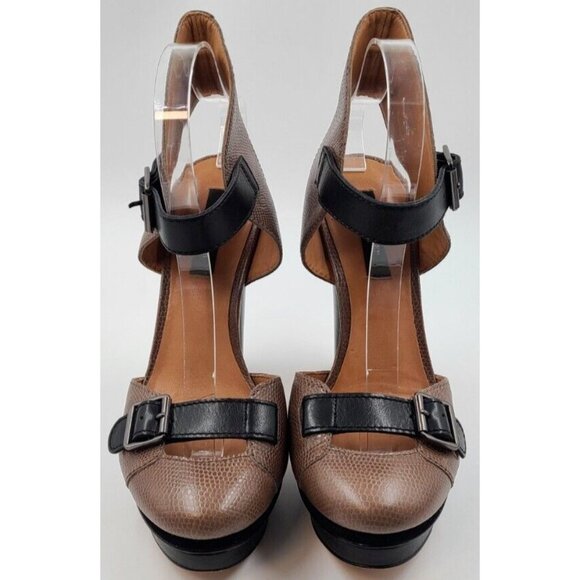 Ann Taylor Lilia Platform High Heels Pumps Buckle Ankle Strap Women's Size 9M - Picture 3 of 12